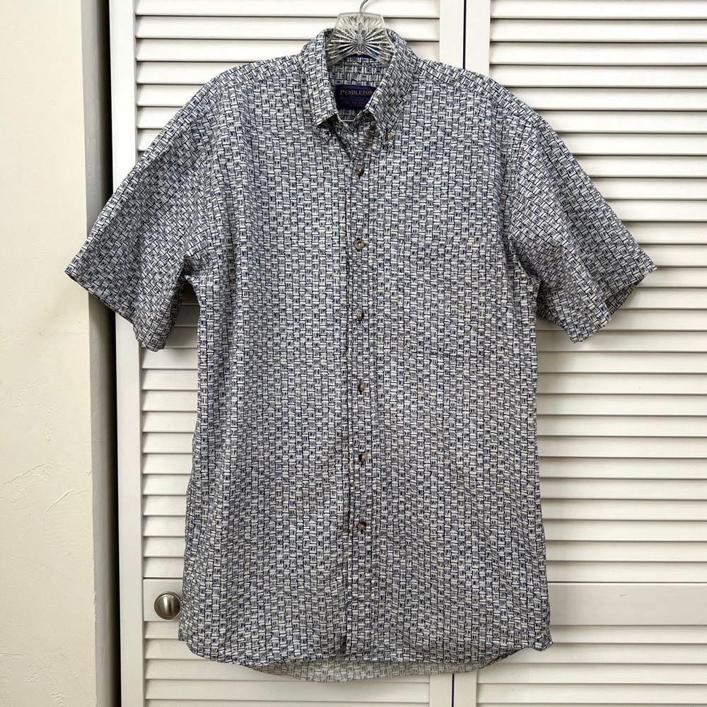 Men's S Pendleton Short Sleeve Cotton Button Down